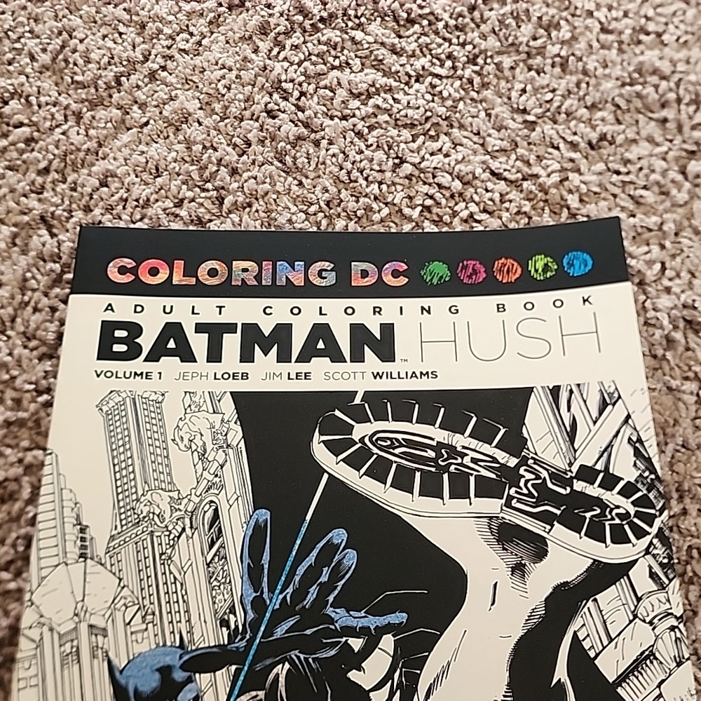 Adult coloring book. Batman HUSH DC comics